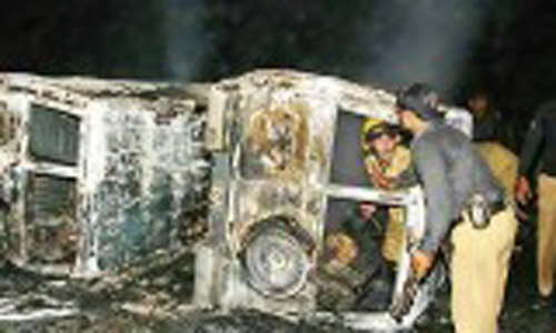 12 killed, 10 injured in Hyderabad van inferno