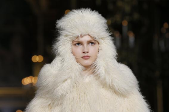 Stella flowing and faux-furry at Paris fashion week
