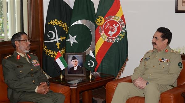 UAE Armed Forces chief calls on COAS General Raheel Sharif, CJCSC Chairman General Rashad Mahmood