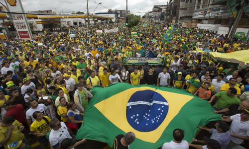 Nearly a million protest Brazil's president, economy, corruption