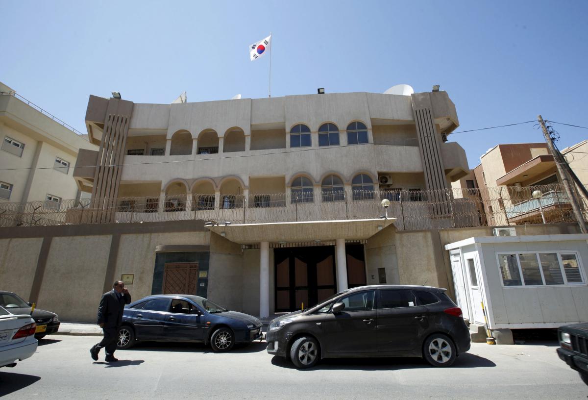 Gunmen attack South Korea embassy in Tripoli, two guards killed