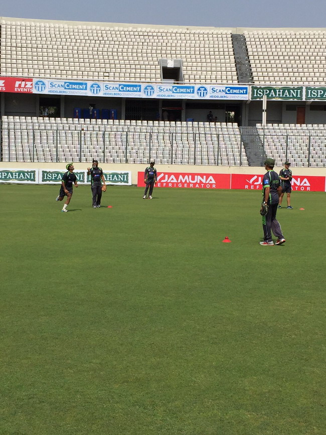 In Pictures: Pakistan players practice session at Sher-e-Bangla National Stadium, Mirpur