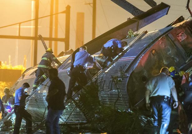 Amtrak train derails in Philadelphia, killing at least five
