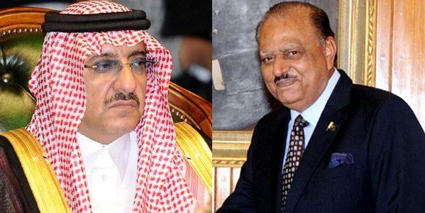 President Mamnoon meets Saudi Crown Prince Muhammad bin Naif in Jeddah