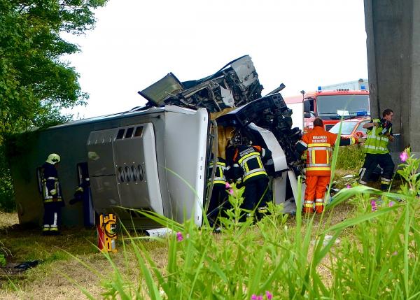 Bus carrying British children crashes in Belgium, driver dead