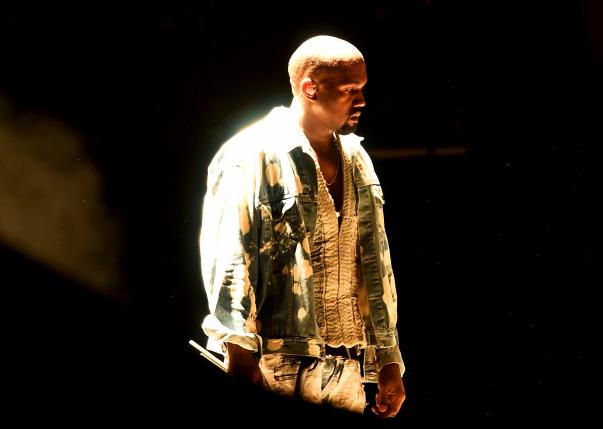 Rapper Kanye West soars at Glastonbury Festival