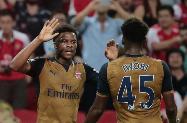 Akpom states Arsenal case with hat-trick in Singapore