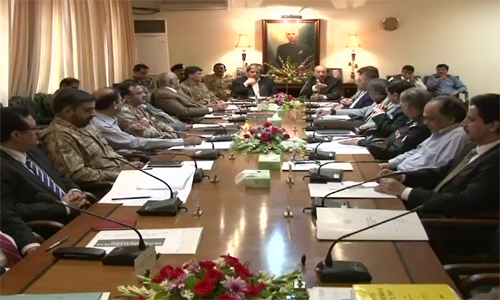 Apex Committee meeting: Karachi operation to continue till its logical end