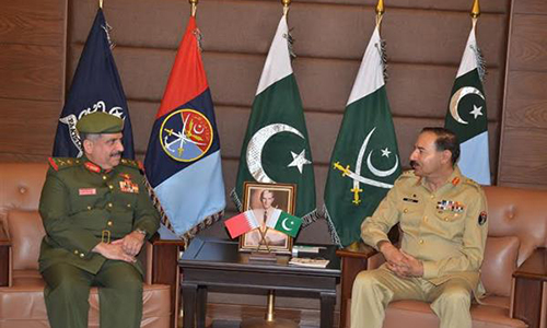 Bahrain National Guard Chief of Staff calls on Chairman JCSC General Rashad Mahmood