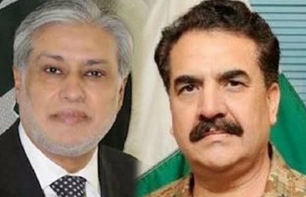 COAS Raheel Sharif meets Finance minister, discusses return of IDPs