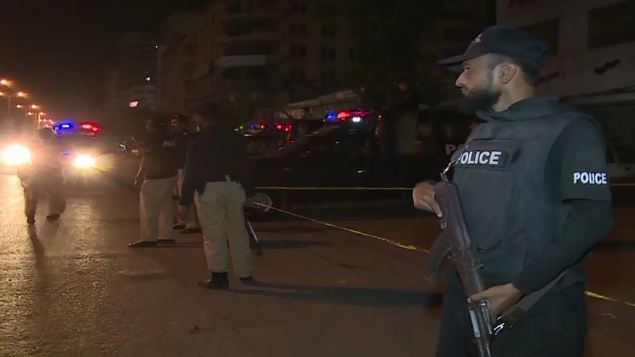 Five terrorists killed, cop injured in Karachi shootout