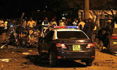 At least three killed in bomb attack on Kenyan police vehicle