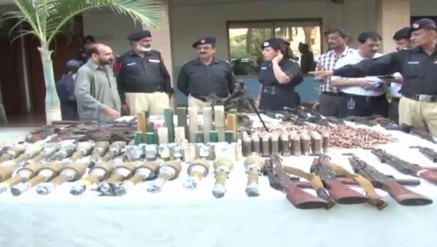 Police, law-enforcement agencies seize huge cache of arms in Karachi