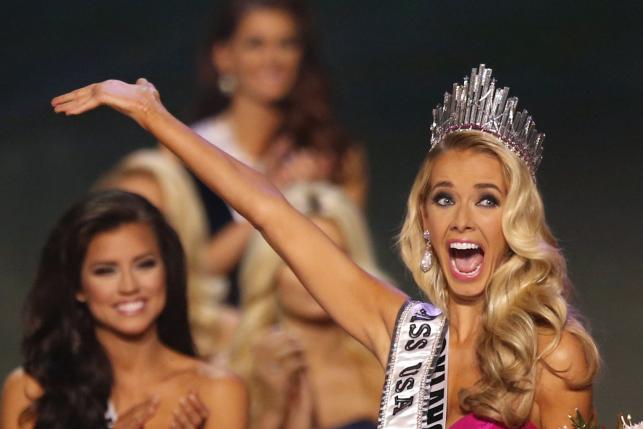 Oklahoma woman named Miss USA; Trump a no-show