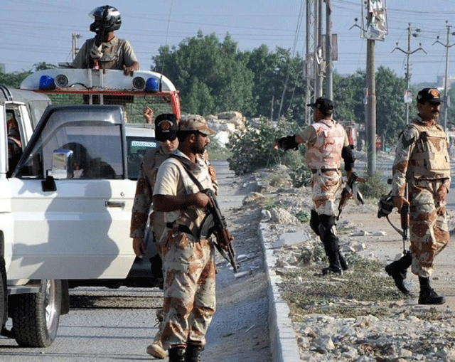 Four including political party office-bearer arrested during Rangers raid in Karachi