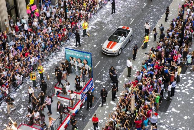 Women's World Cup soccer champs toasted with parade, keys to New York