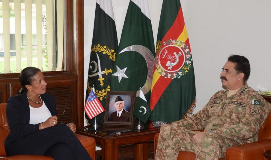 US National Security Adviser Susan Rice meets COAS Gen Raheel Sharif