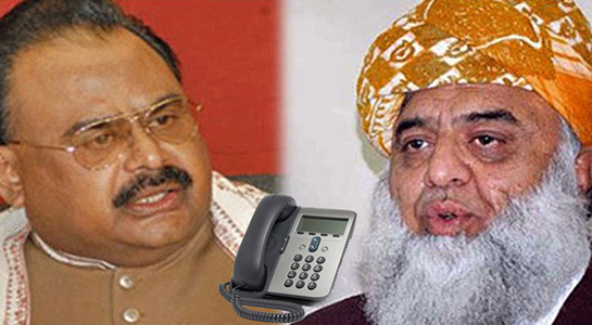 Maulana Fazlur Rahman phones MQM chief Altaf Hussain