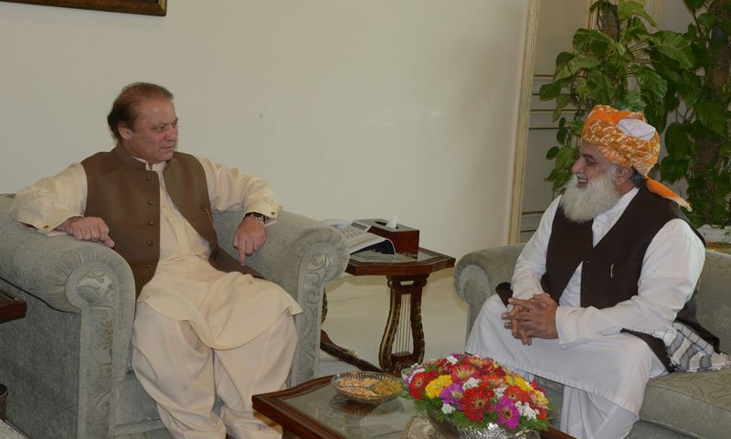 JUI-F chief Fazalur Rehman meets PM Nawaz Sharif, apprises him of progress on his talks with MQM