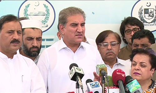 We won't come to National Assembly till decision on de-seating, says PTI vice-chairman Shah Mahmood Qureshi 