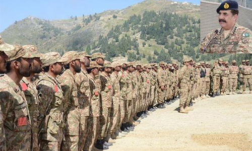 COAS General Raheel Sharif visits Shawal, vows to cleanse area of terrorists