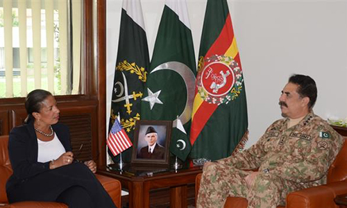US National Security Adviser Susan Rice calls on COAS General Raheel Sharif