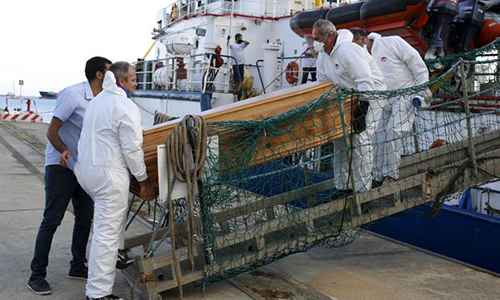 Some 50 migrants found dead in boat off Libya
