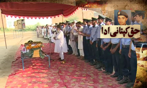 Martyred Captain Isfandyar Bokhari buried with full military honours in Attock