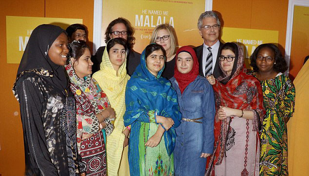 Malala Yousafzai joins stars at the premiere of 'He Named Me Malala' in New York
