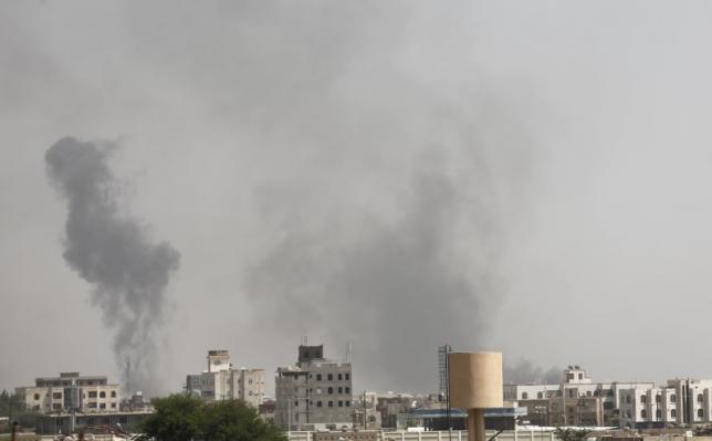 Saudi-led coalition jets bomb Houthis in Yemeni capital