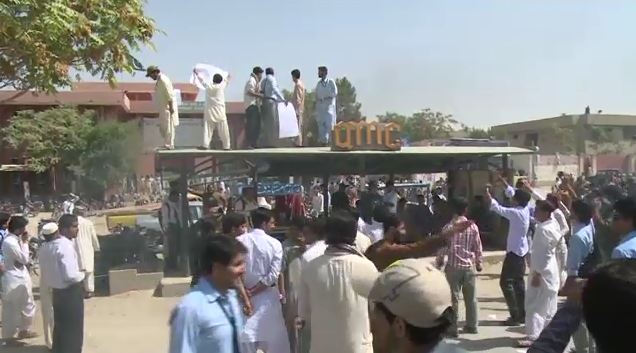 Students hold protest against exams irregularities in Quetta
