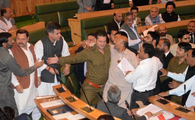 Ruckus in Jammu and Kashmir Assembly over beef ban issue