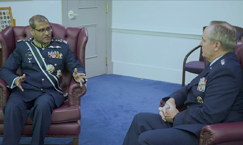 Air Chief Sohail Aman calls on US Air Force Chief of Staff at Pentagon
