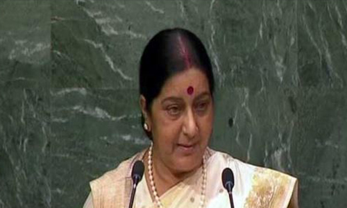 Dialogues & terrorism can’t go side by side, says Indian External Affairs Minister Sushma Swaraj