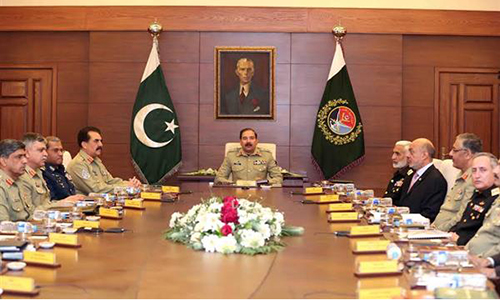 Military leaders vow to continue operations to eliminate terrorism, help government fight extremism