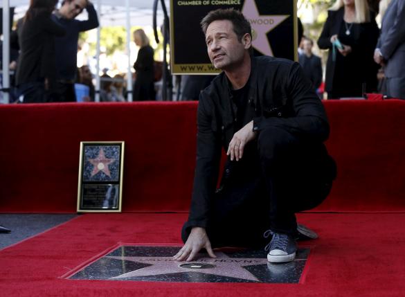Hollywood star is out there for 'X Files' actor Duchovny