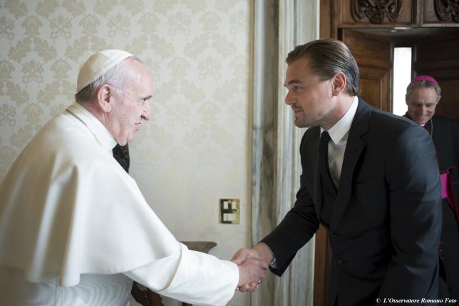 Leonardo DiCaprio meets pope to talk about environment