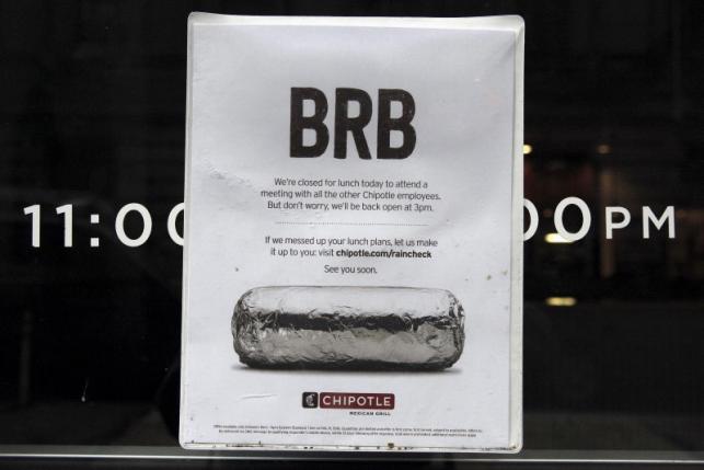 Chipotle shuts US stores for food safety meeting, rivals pounce