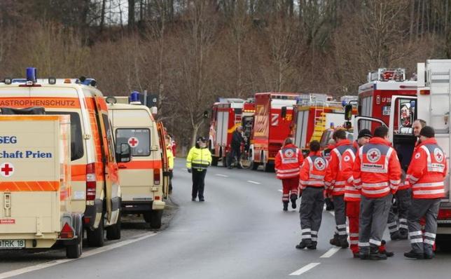 Ten dead, over 80 hurt in train crash in Bavaria