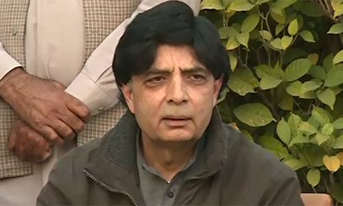 45 terrorist outfits active in Pakistan, says Ch Nisar