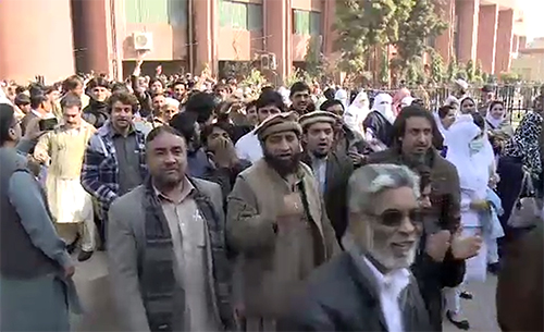 Doctors, paramedics stage protest against Essential Services Act in Peshawar
