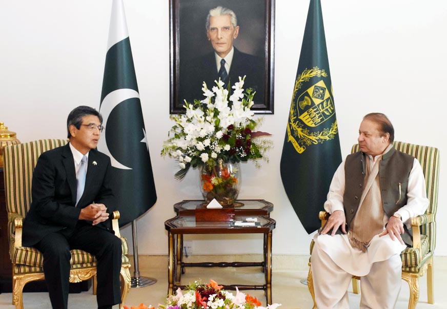 Outgoing Japanese ambassador calls on PM Nawaz Sharif