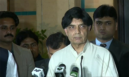 Interior Minister Ch Nisar bans use of D Chowk for political purposes