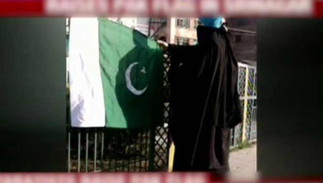 Pakistani flag hoisted in Indian held Kashmir