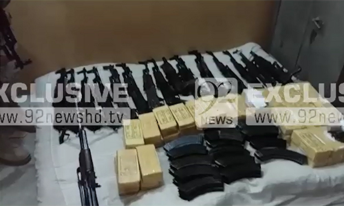 Two target killers held by Rangers, huge weapons cache recovered
