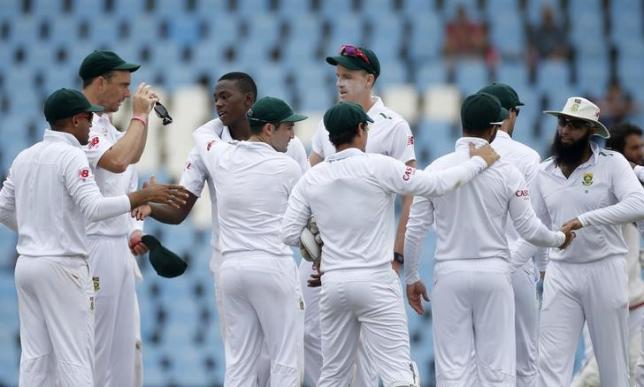 South Africa players against day-night test
