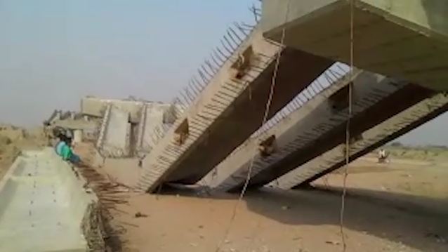 Under construction bridge collapses in Jehlum