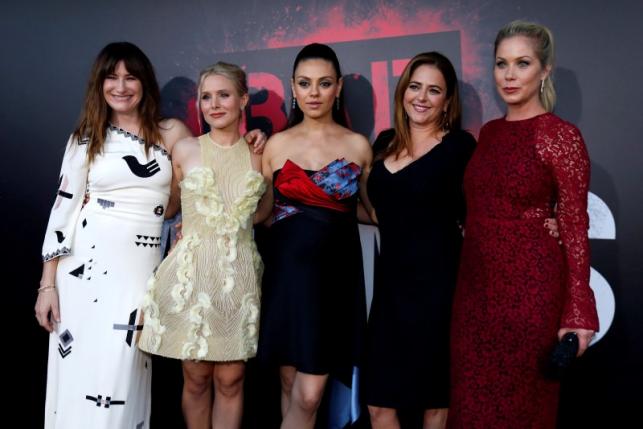 Mila Kunis, Kristen Bell celebrate motherhood at 'Bad Moms' premiere