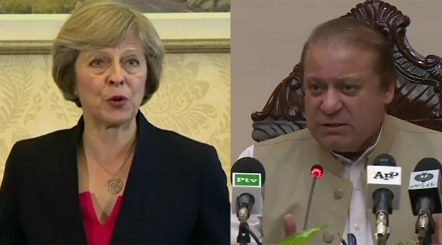 Nawaz Sharif greets Theresa May on becoming British PM