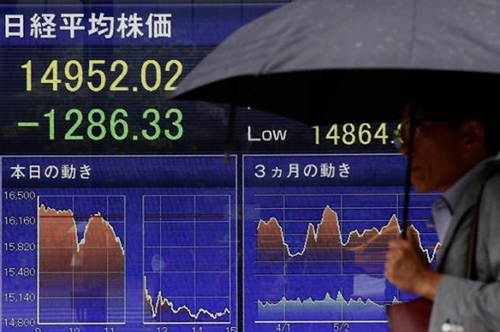 Profit taking weighs on Asia stocks, dollar holds gains